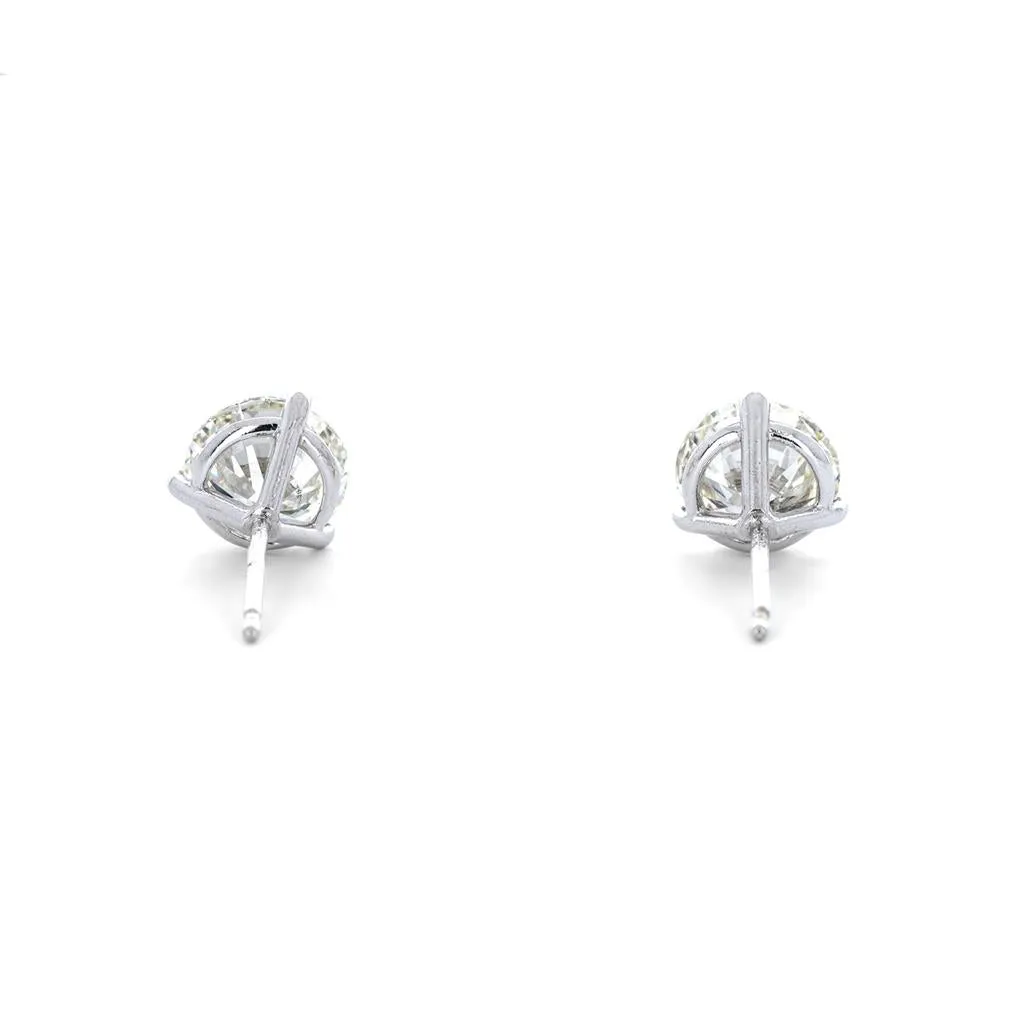 0.18ctw Round Diamond Stud Earrings - White Gold