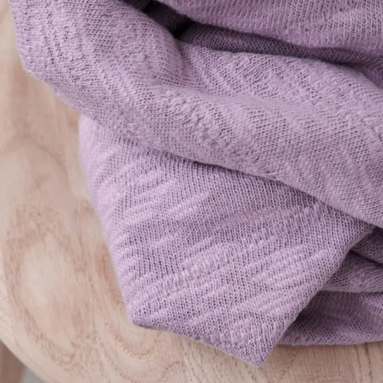 100% Organic Cotton Sweater Knit Slub | Lilac | Designed in Denmark