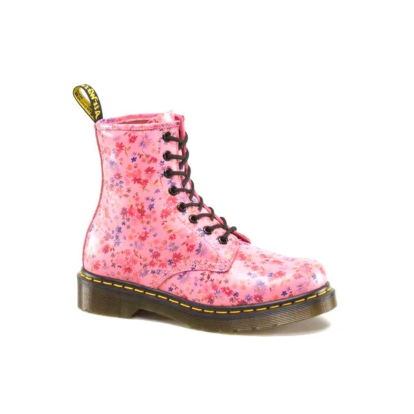 1460 W Acid Pink Little Flowers Boots