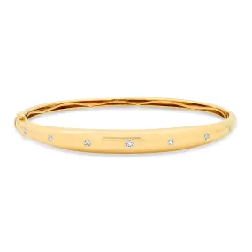 14K YG Diamond Gypsy Bangle