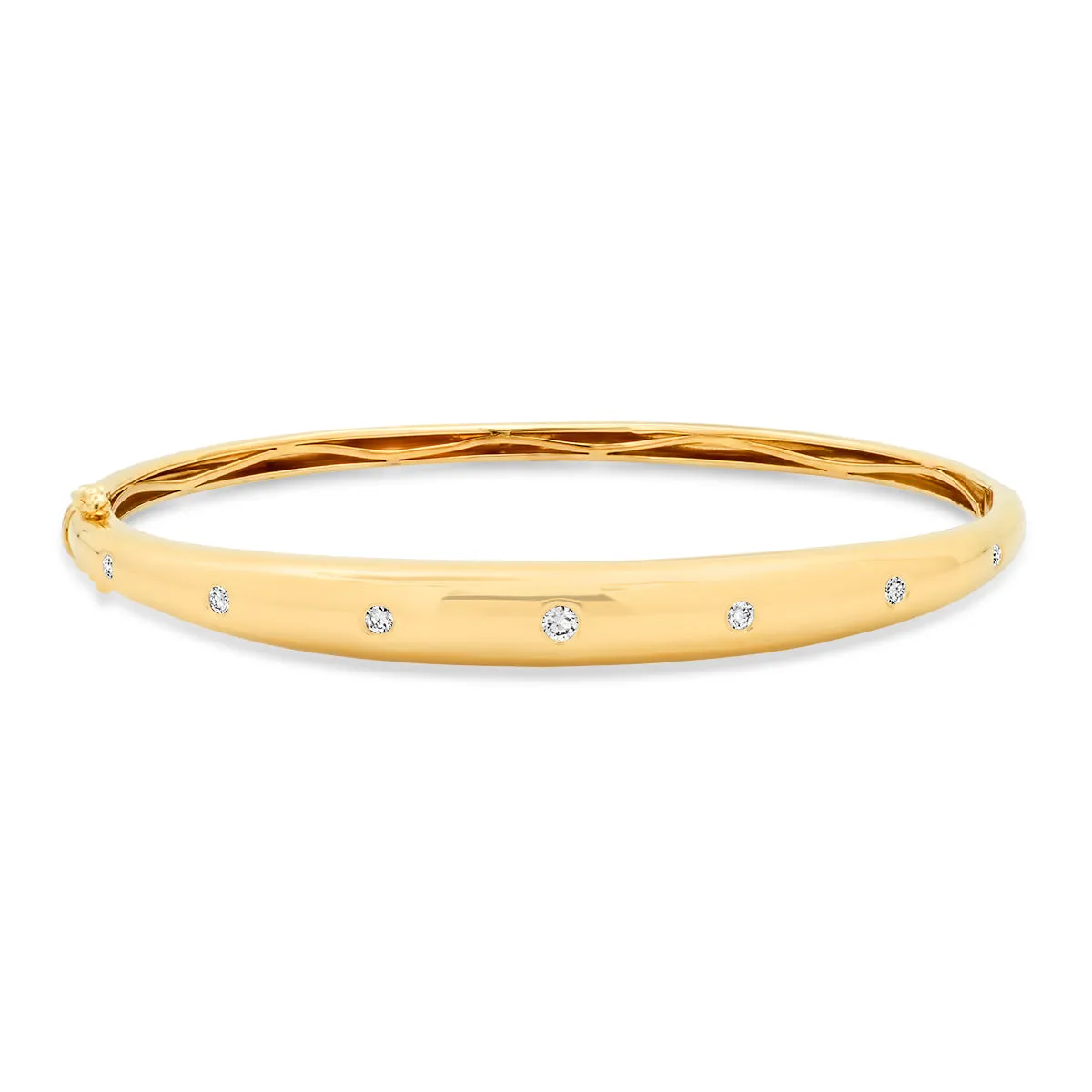 14K YG Diamond Gypsy Bangle