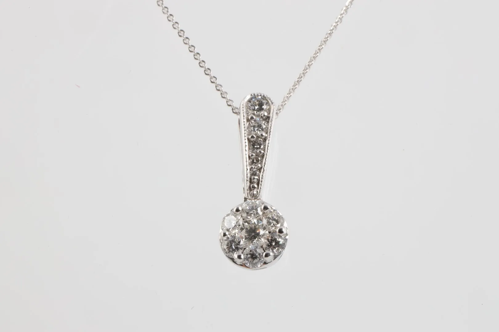 18" 14k White Gold 0.44tcw Diamond Necklace (2.38g.)