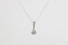 18" 14k White Gold 0.44tcw Diamond Necklace (2.38g.)