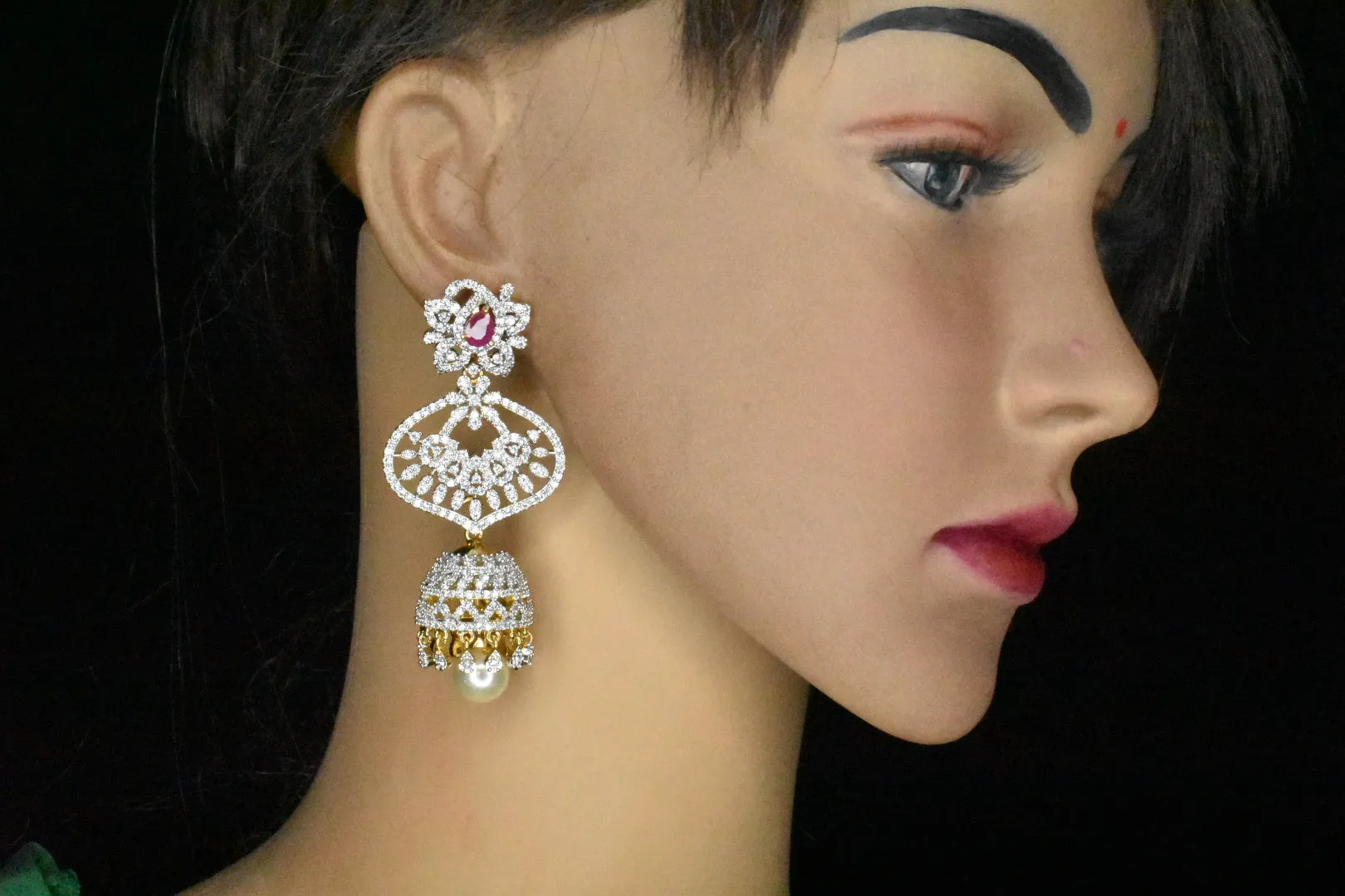 4 in 1 detachable diamond jhumkas