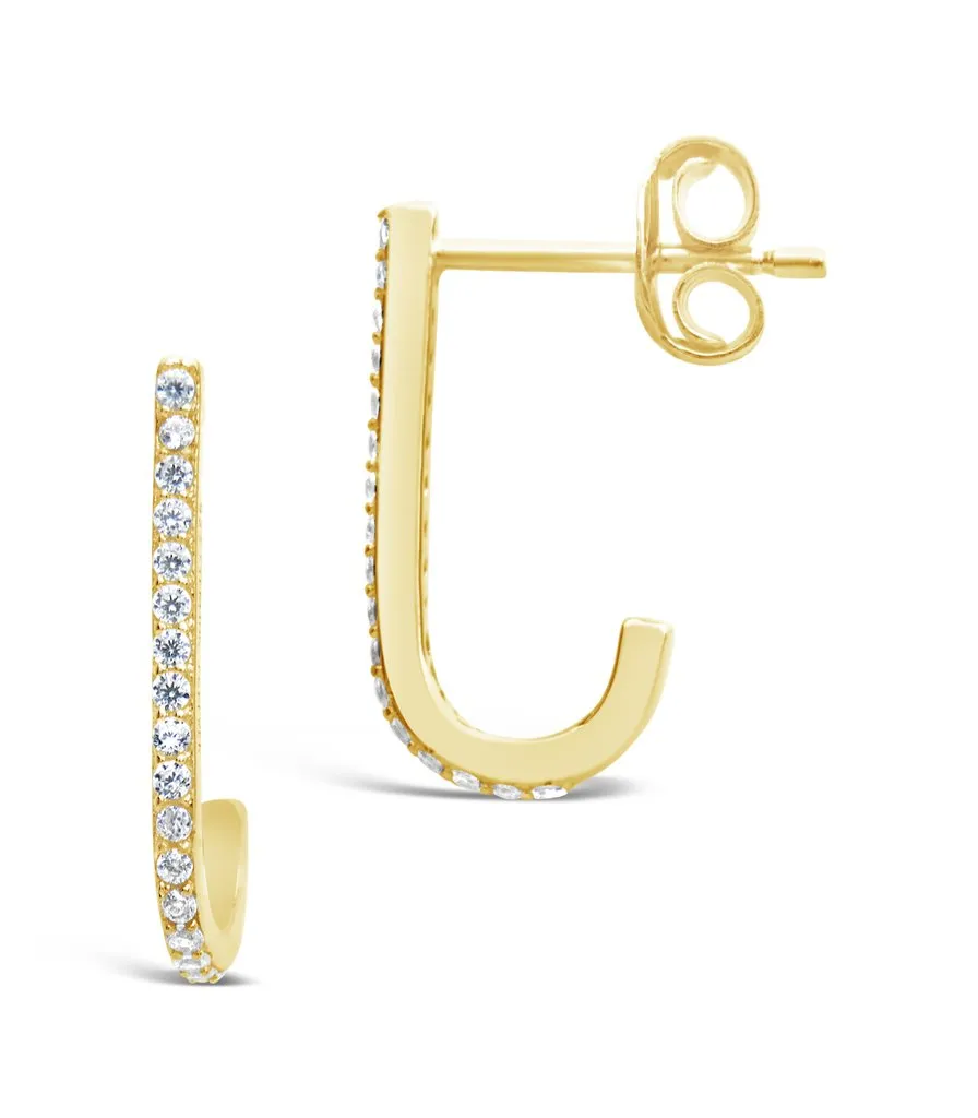 925 Silver Cubic Zirconia Hoop Earring