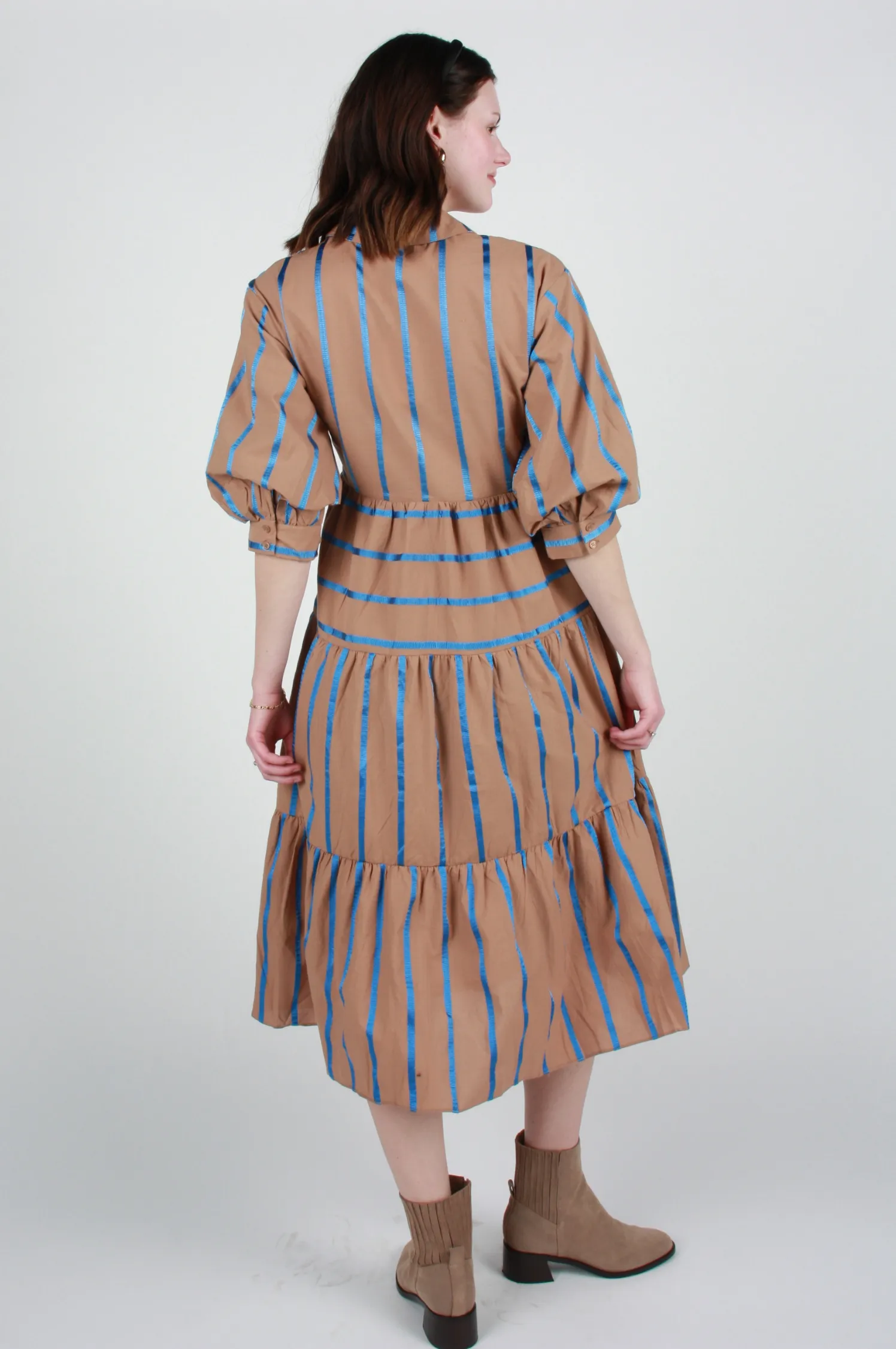 Adeline Striped Shirt Dress