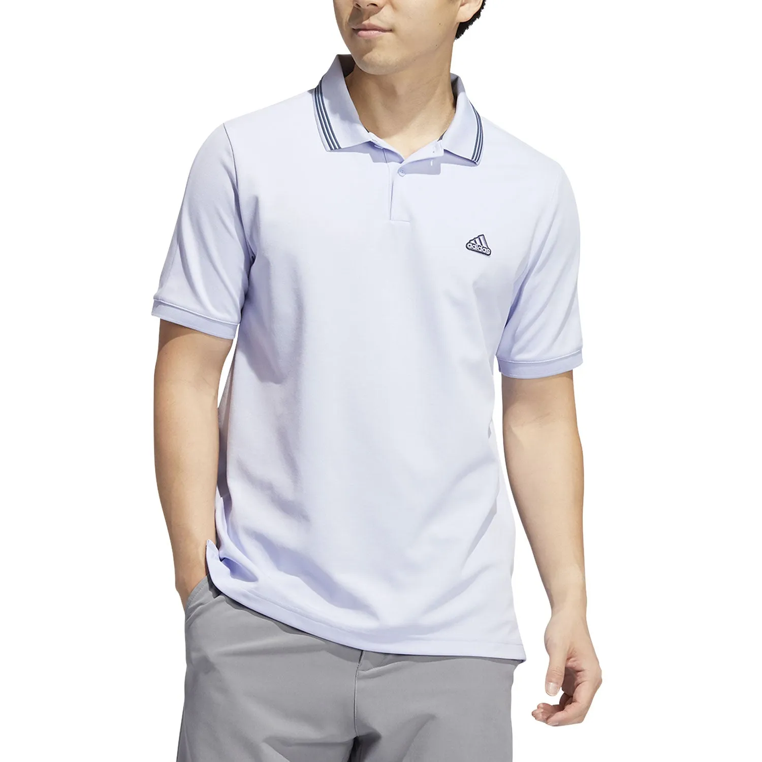 adidas Golf Go-To Pique Polo - Violet Tone/Crew Navy