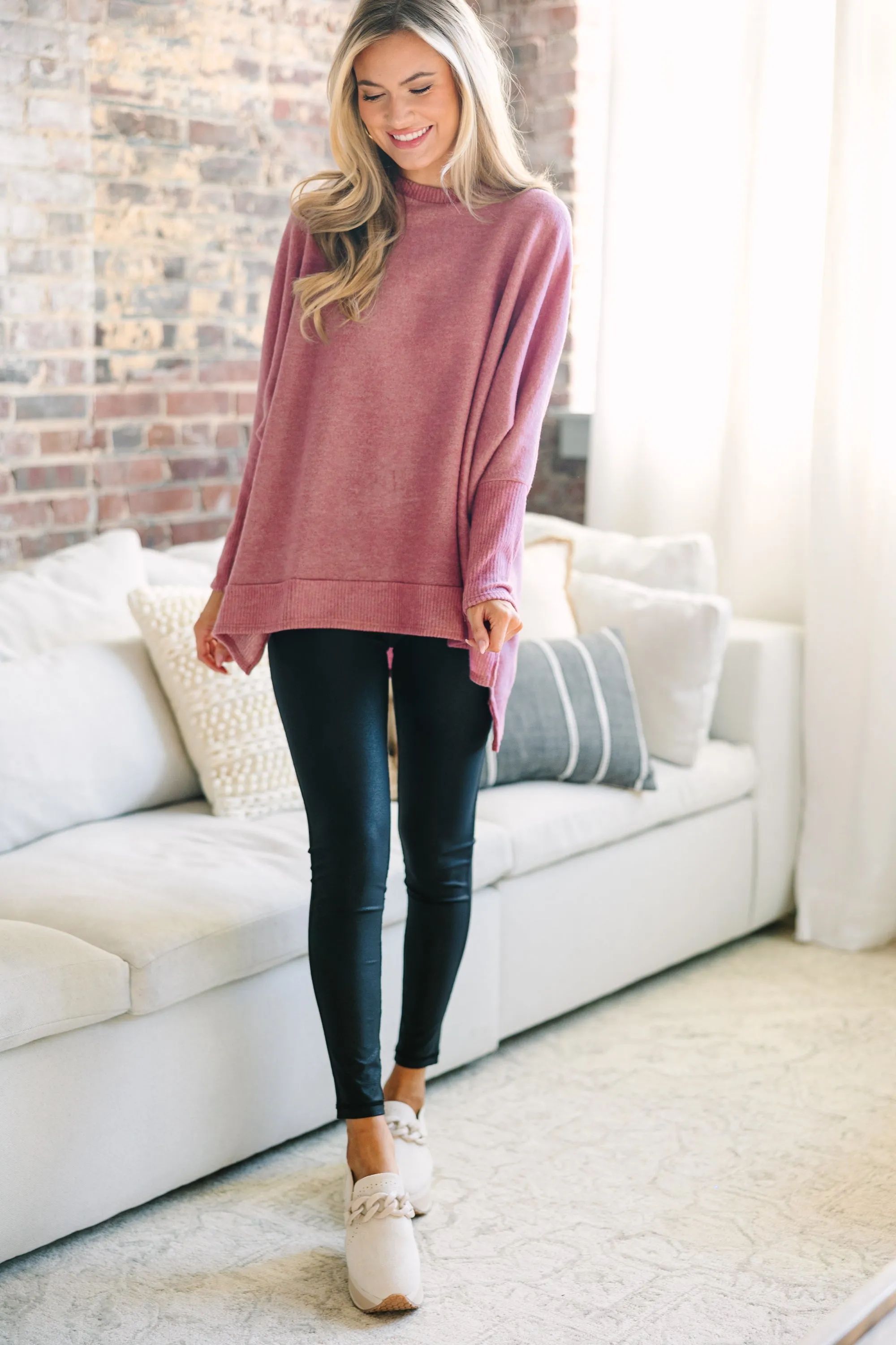 Always Fun Deep Rose Pink Tunic