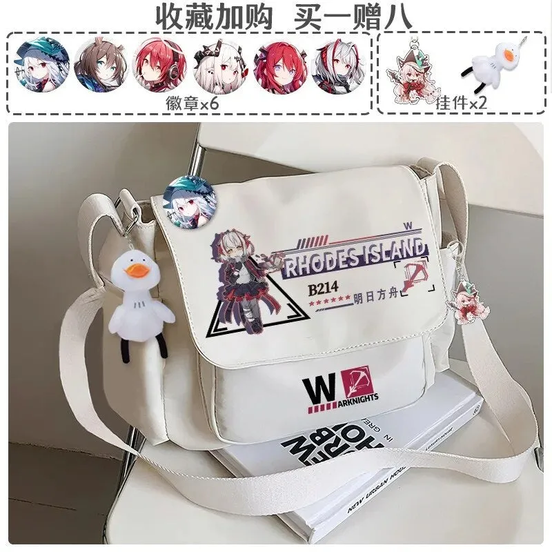 Anime Game Arknights Texas Amiya Lappland W Skadi Dusk Etc. 30X25X10CM Casual Crossbody Tutorial Canvas Bag Shoulder Bag