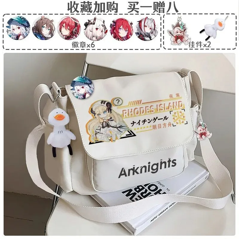 Anime Game Arknights Texas Amiya Lappland W Skadi Dusk Etc. 30X25X10CM Casual Crossbody Tutorial Canvas Bag Shoulder Bag