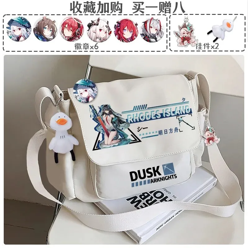 Anime Game Arknights Texas Amiya Lappland W Skadi Dusk Etc. 30X25X10CM Casual Crossbody Tutorial Canvas Bag Shoulder Bag