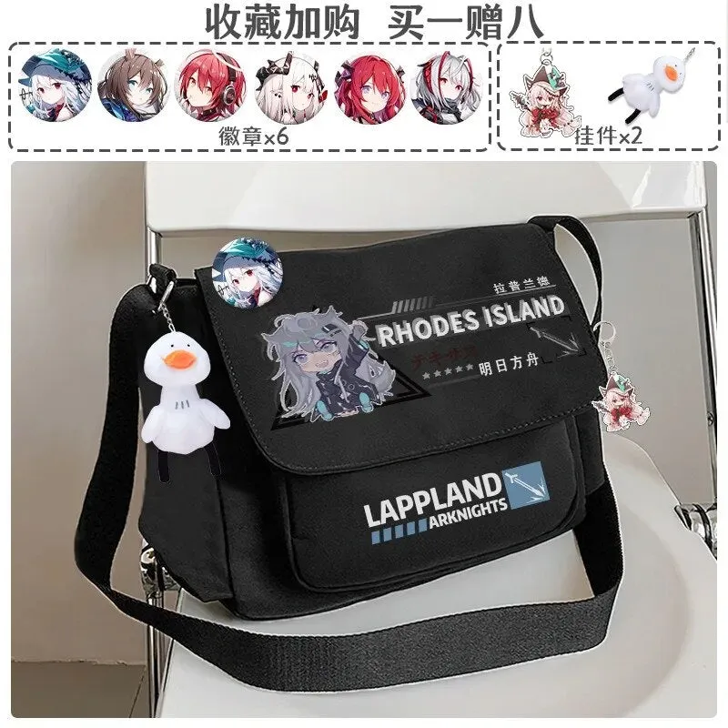 Anime Game Arknights Texas Amiya Lappland W Skadi Dusk Etc. 30X25X10CM Casual Crossbody Tutorial Canvas Bag Shoulder Bag