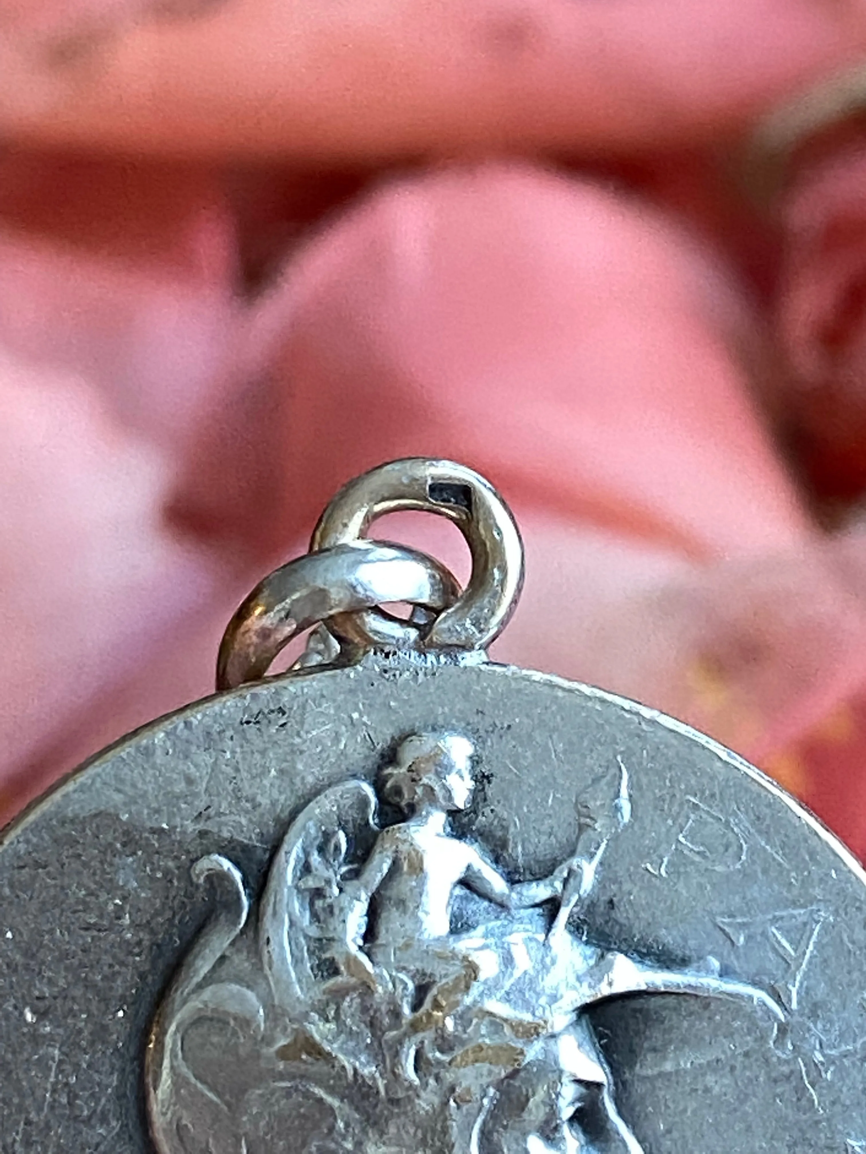 Antique French Victory Goddess Medal