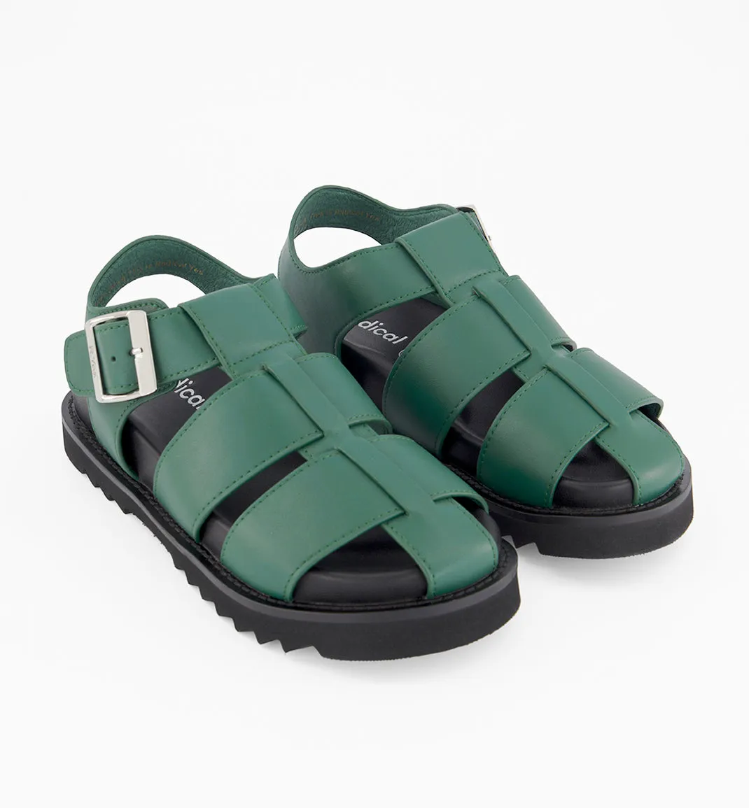 Arkestra 2.0 Fisherman Leather Sandal | Jade Green