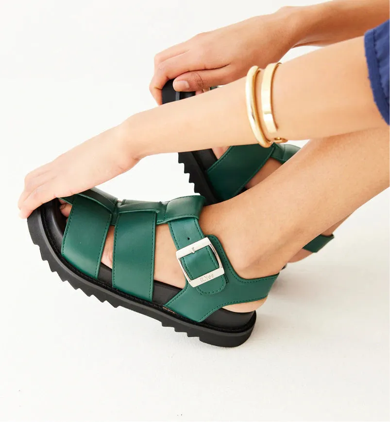 Arkestra 2.0 Fisherman Leather Sandal | Jade Green