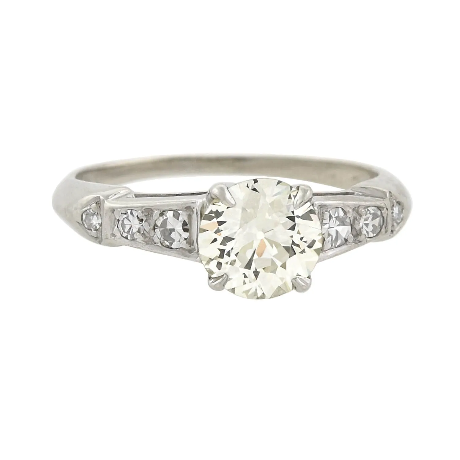 Art Deco 14kt Diamond Engagement Ring 1.10ct