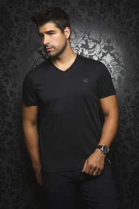 Au Noir Stretch Short-Sleeve Shirt | T-Shirt V-Neck - Michael Black