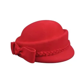 Australian Wool Pillbox Beret with Bow