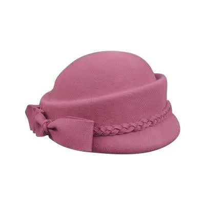 Australian Wool Pillbox Beret with Bow