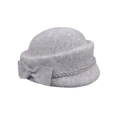 Australian Wool Pillbox Beret with Bow