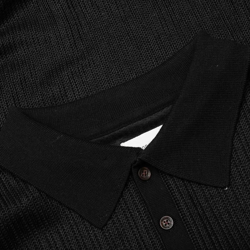 B-Summer Knit Polo Shirt - Black