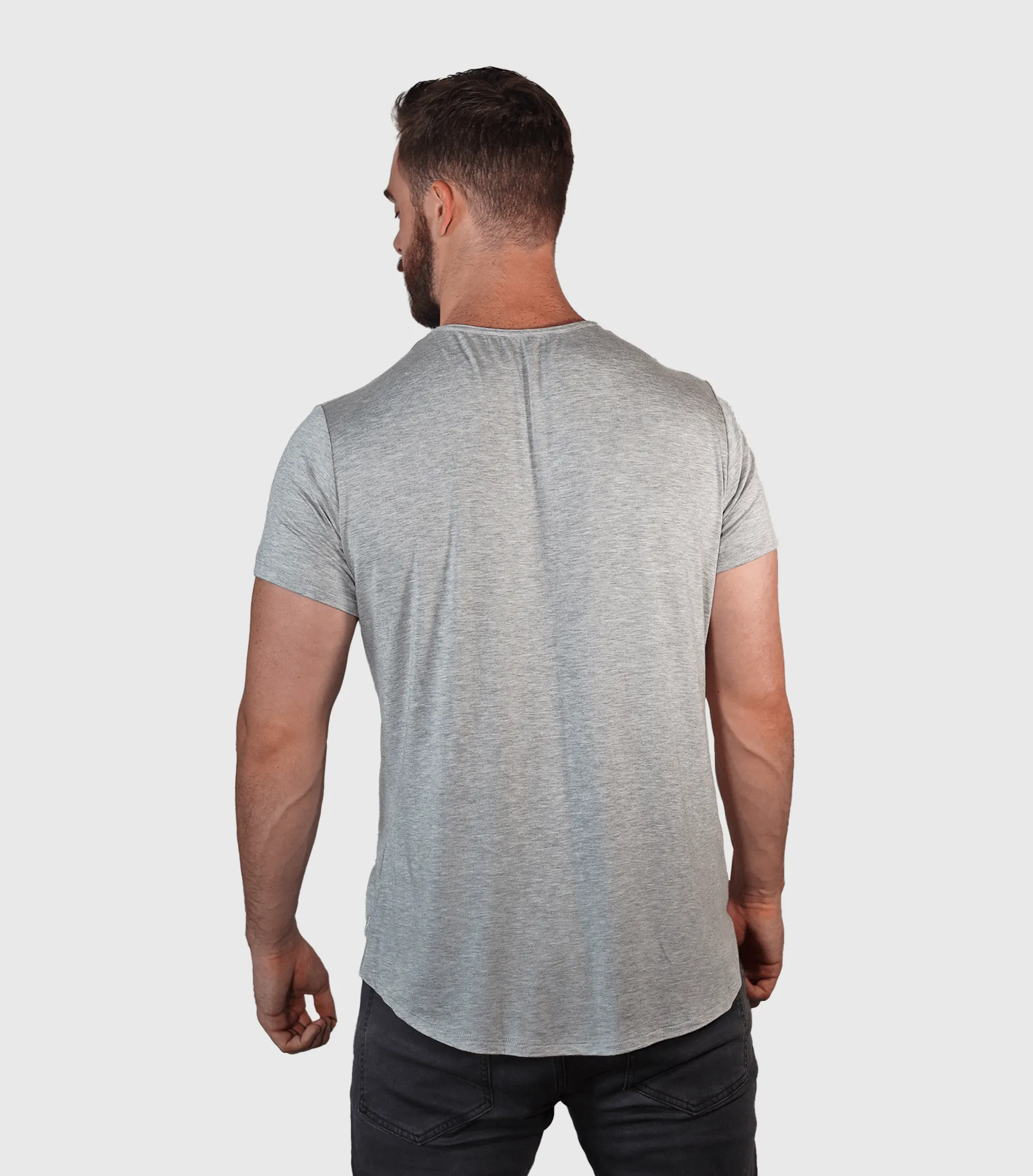 Bamboo Swift Curve-Hem T-Shirt - Sandstone