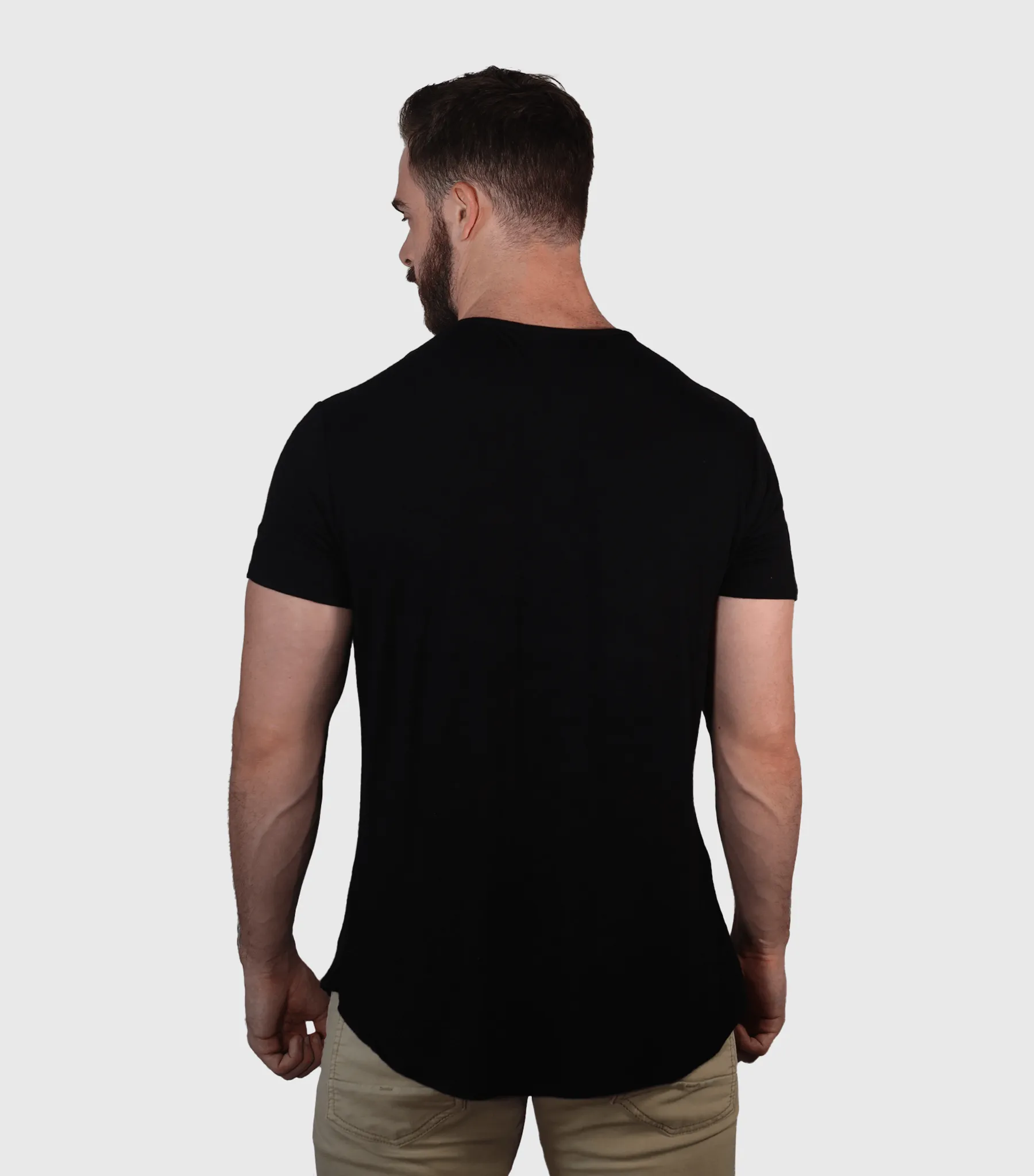 Bamboo Swift Curve-Hem T-Shirt - Sandstone