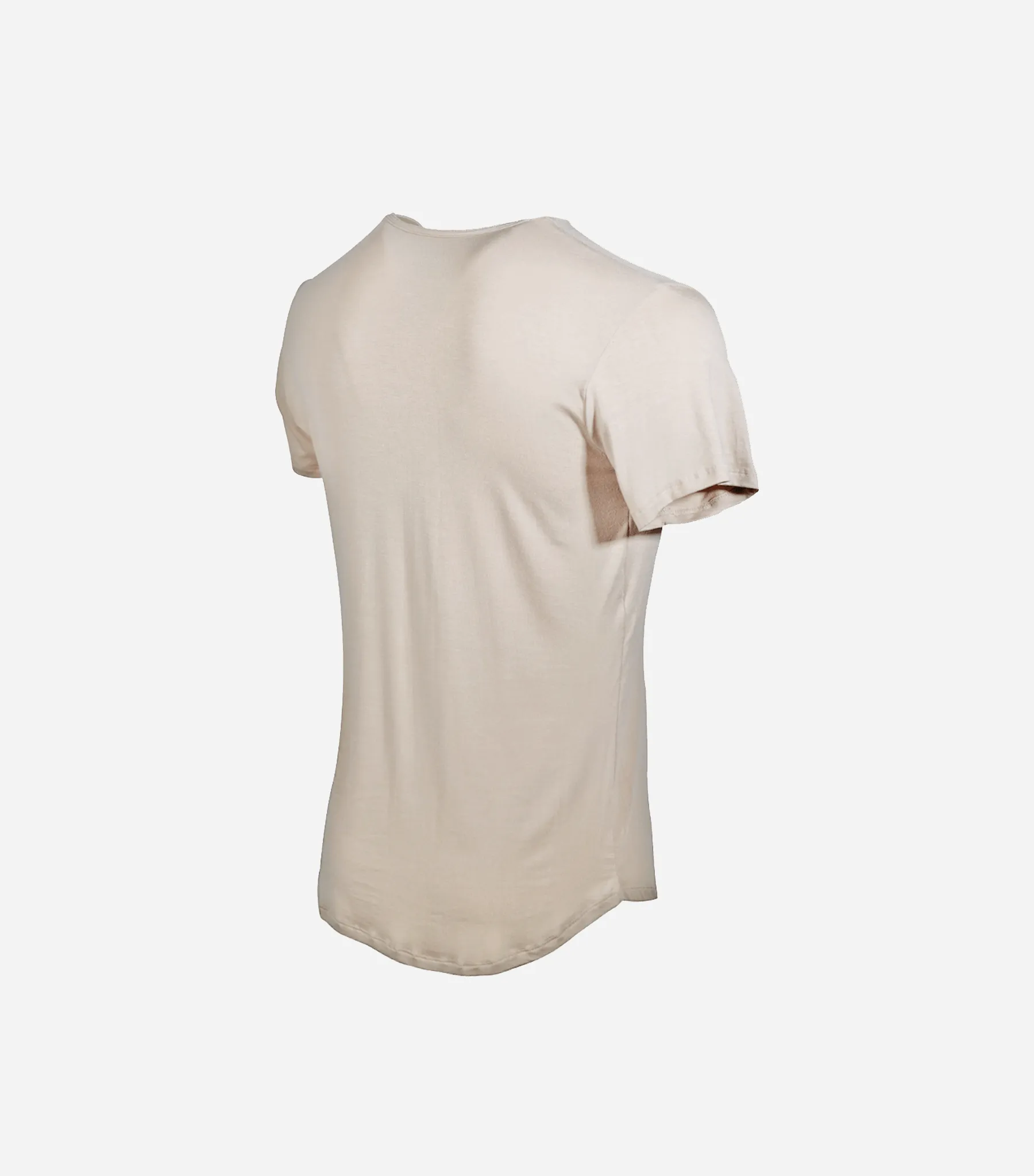 Bamboo Swift Curve-Hem T-Shirt - Sandstone