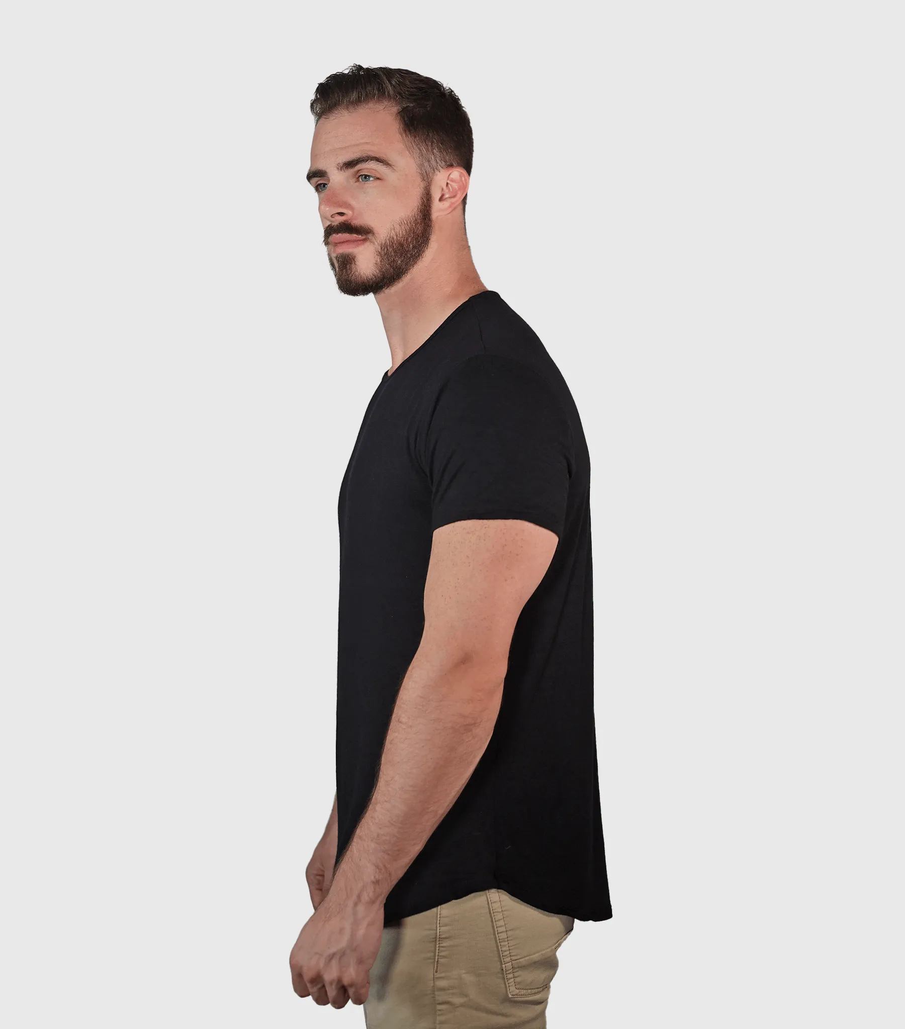 Bamboo Swift Curve-Hem T-Shirt - Sandstone