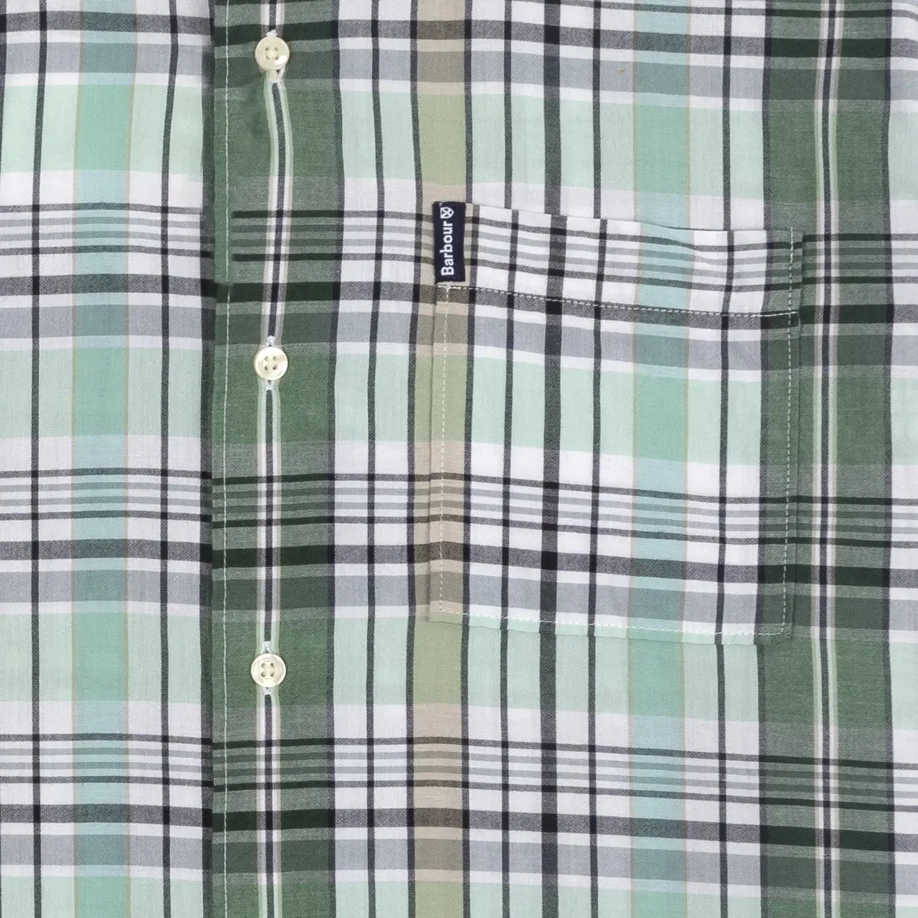 Barbour Madras 7 Summer Shirt Green