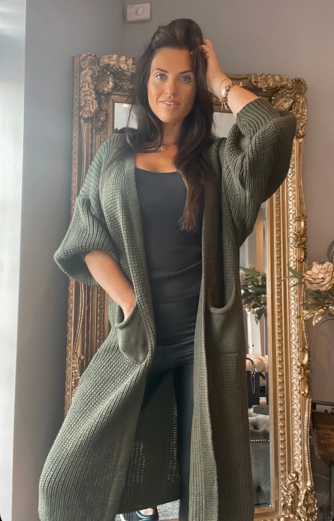 Baylie Khaki Cardigan