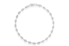 Better Jewelry Puff Marina Chain Bracelet .925 Sterling Silver