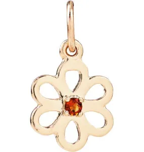 Birthstone Flower Charm With Citrine