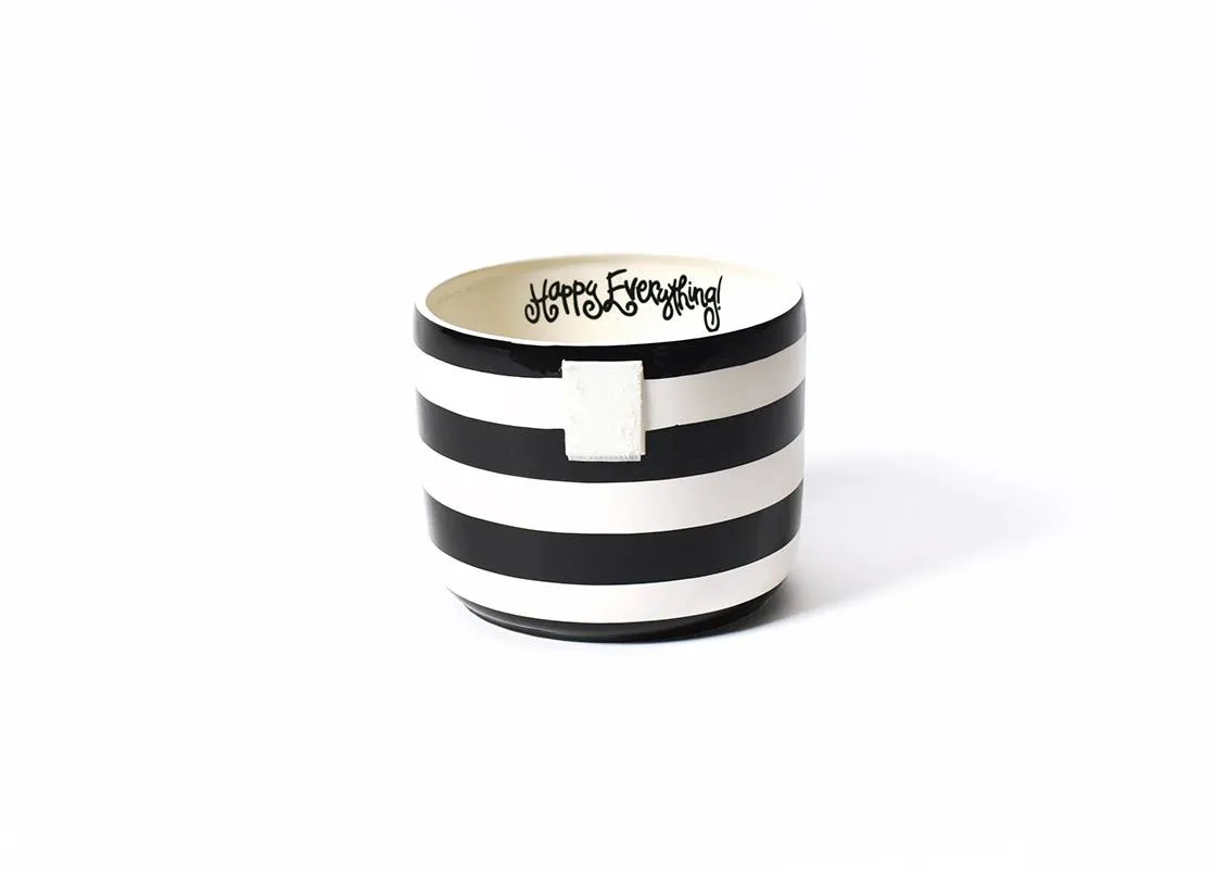 Black Stripe Mini Bowl Happy Everything