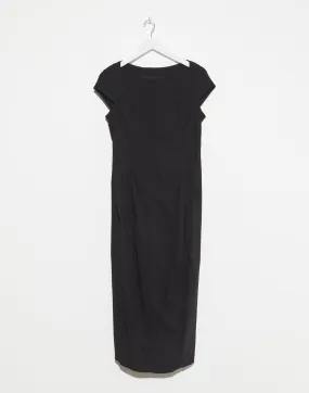 Black Viscose Blend Stretch Dress