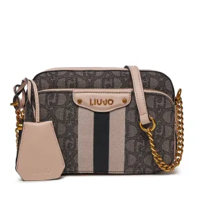 Borsa a Tracolla LIU JO in Tessuto con Logo Jacquard Nero