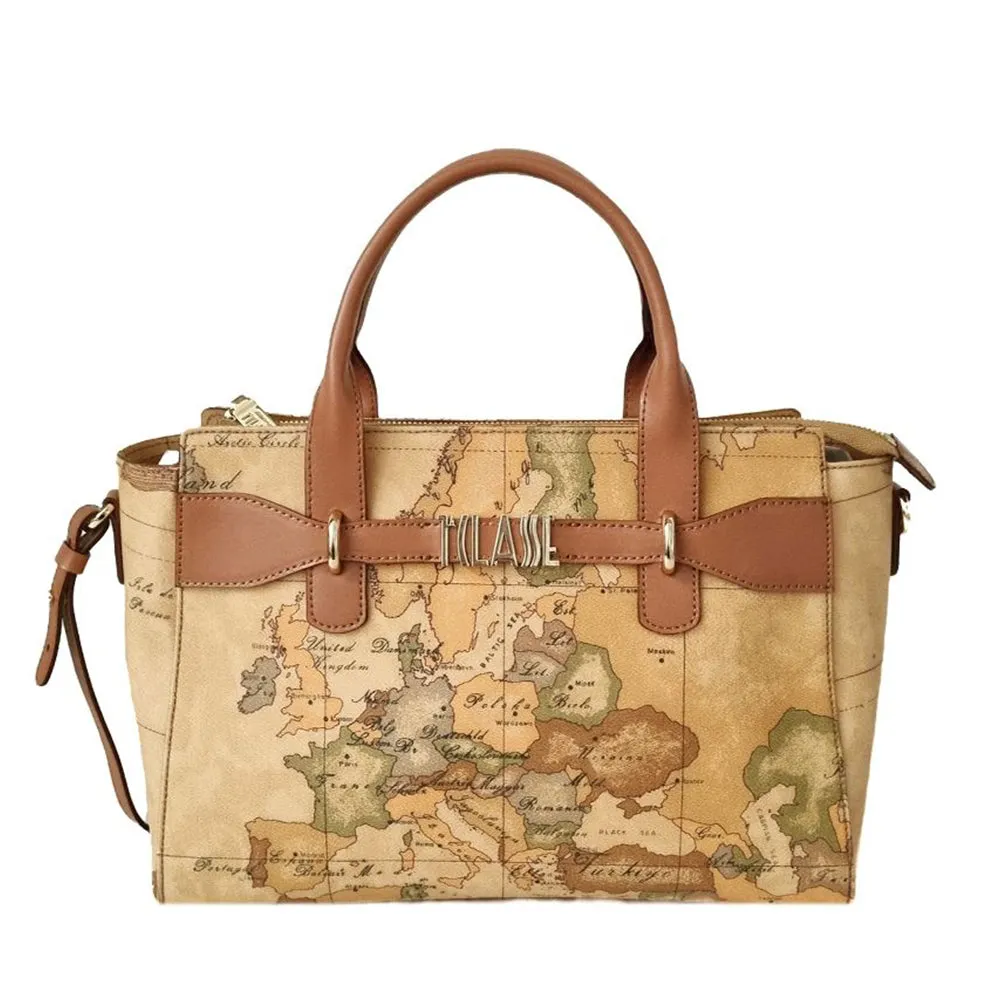 Borsa Donna a Mano con Tracolla 1A Classe Alviero Martini stampa Geo Classic E044