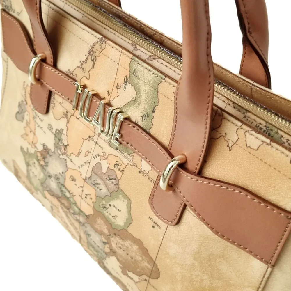 Borsa Donna a Mano con Tracolla 1A Classe Alviero Martini stampa Geo Classic E044