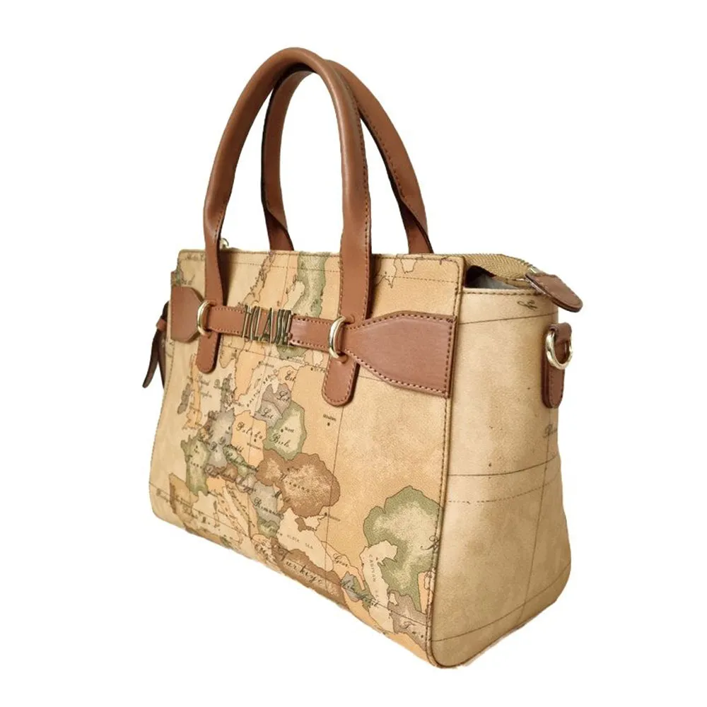 Borsa Donna a Mano con Tracolla 1A Classe Alviero Martini stampa Geo Classic E044