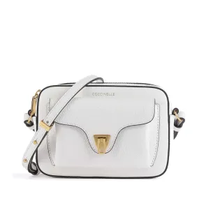 Borsa Donna a Tracolla COCCINELLE in Pelle Brillant White linea Beat Soft Mini