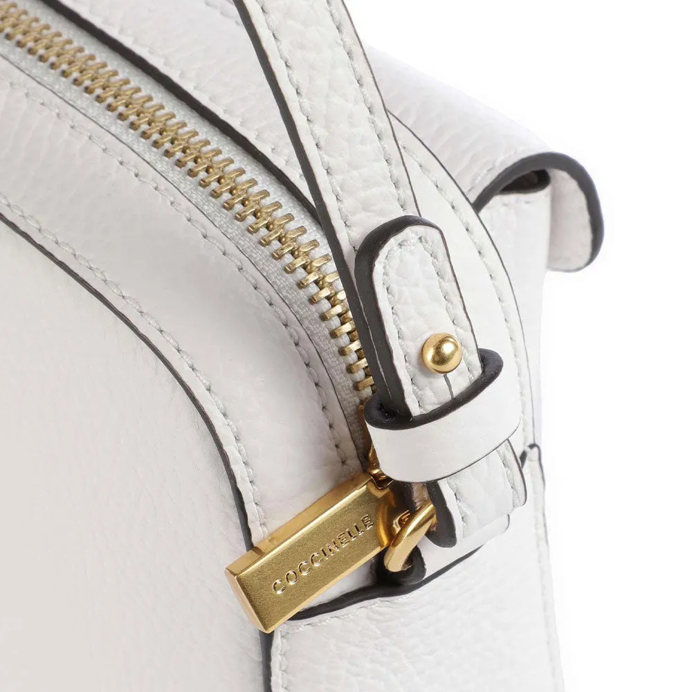 Borsa Donna a Tracolla COCCINELLE in Pelle Brillant White linea Beat Soft Mini