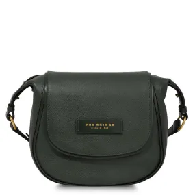 Borsa Donna a Tracolla THE BRIDGE linea Domitilla in Pelle Verde