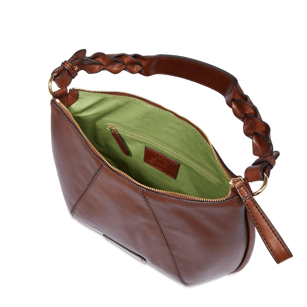 Borsa Donna Hobo con Tracolla THE BRIDGE linea Brigida in Pelle Marrone