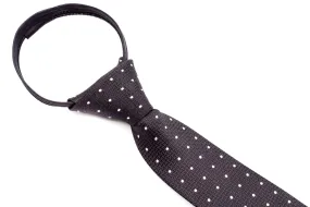 Boys Ties - Black Polka Dot