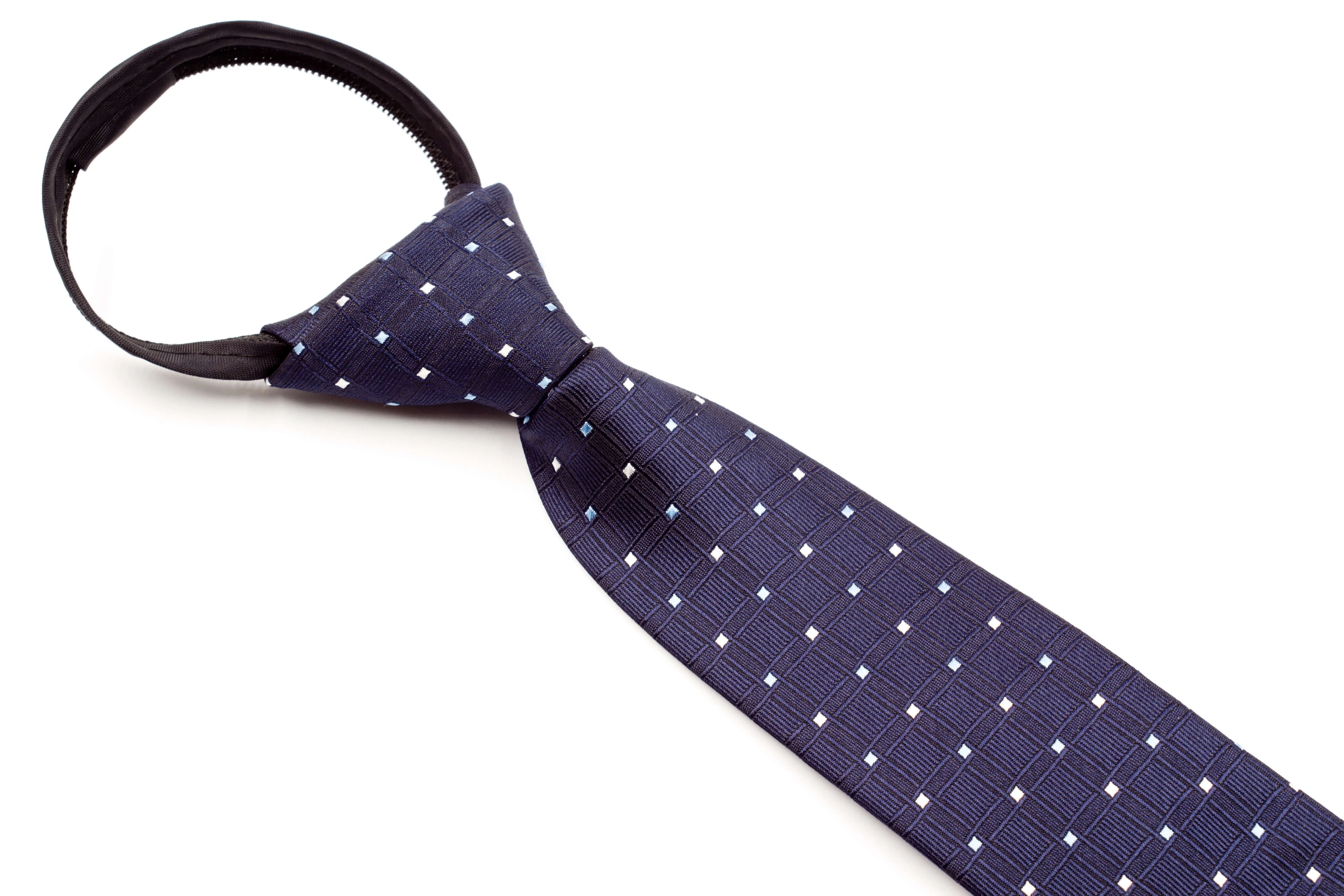 Boys Ties - Navy Mutli Polka Dots