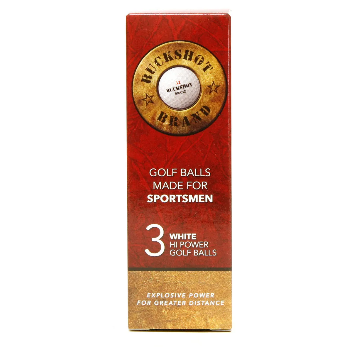 BUCKSHOT BRAND GOLF BALLS - 12 Golf Balls in Package