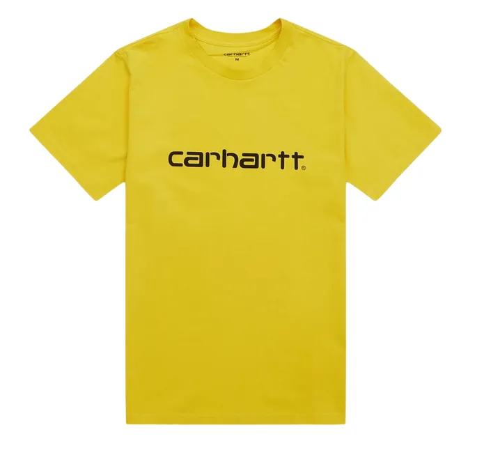 Carhartt Men's Short Sleeve T-shirt S/S Script I031047 1GZ buttercup