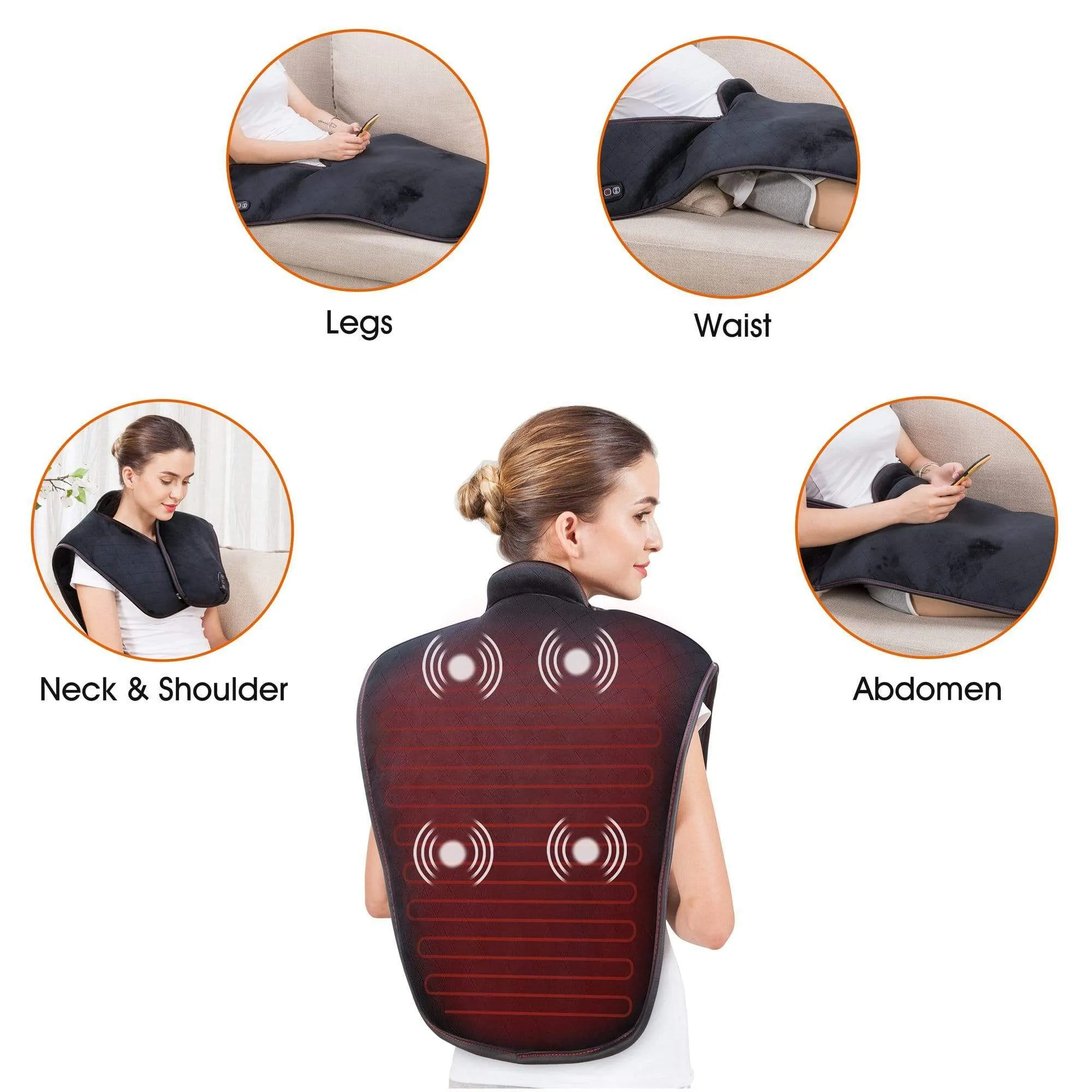 Certified Refurbished - Larging Heating Pad for Neck and Shoulders, Heating Pad for Back Pain Relief - 661B