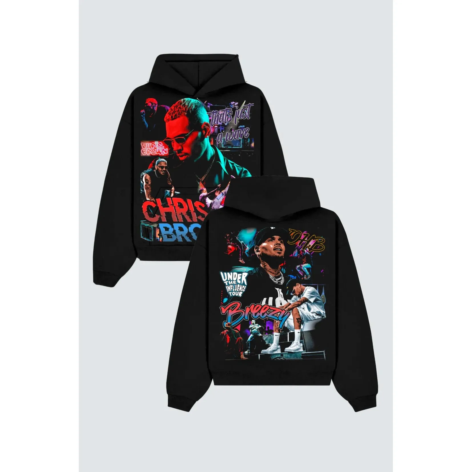 Chris Brown Breezy Graphic Hoodie 'Black'