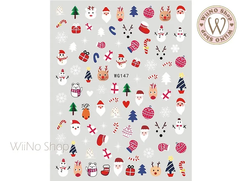 Christmas Adhesive Nail Art Sticker - 1 pc (WG147)